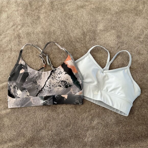 Reebok Sports Bra Bundle Blue/Multicolor Small Sports Bras Gym Training Workout - Picture 1 of 5
